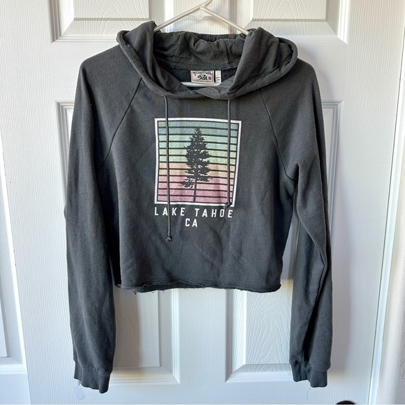 techstyles Tops - Lake Tahoe CA Souvenir Cropped Hoodie, Size Medium